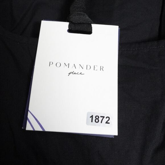 New Tuckernuck Pomander Place Black Sleeveless Gathered Porto Dress XL 1872-P - Picture 9 of 11